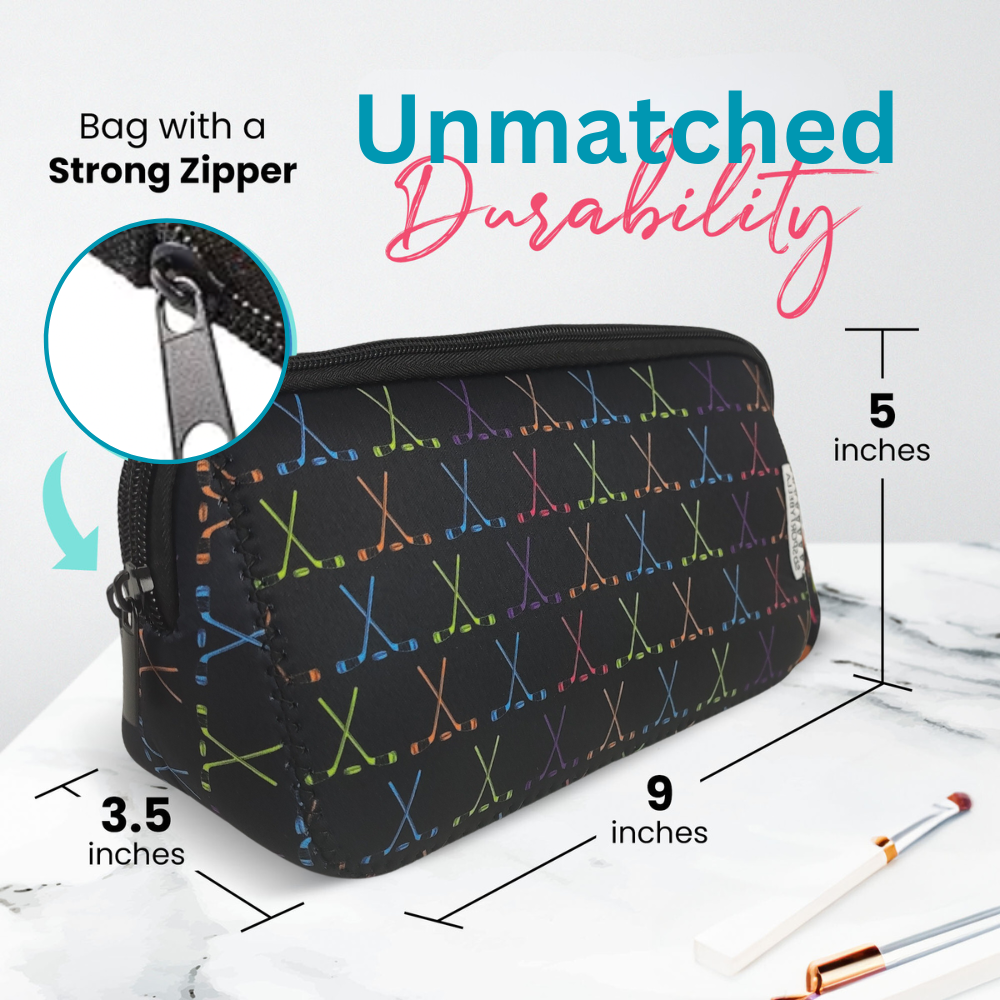 Ice Hockey Cosmetic Bag