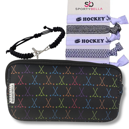 Ice Hockey Cosmetic Bag Gift Bundle