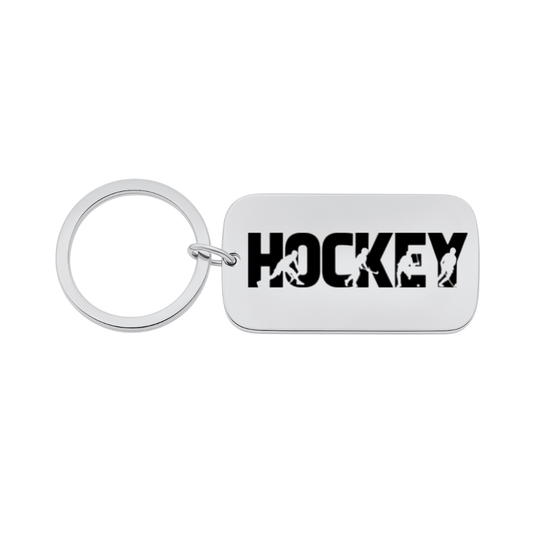 Ice Hockey Word Keychain
