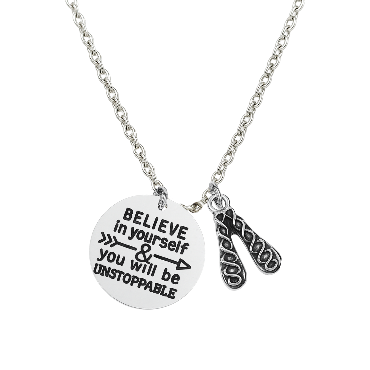 Irish Dance Necklace with Inspirational Charm