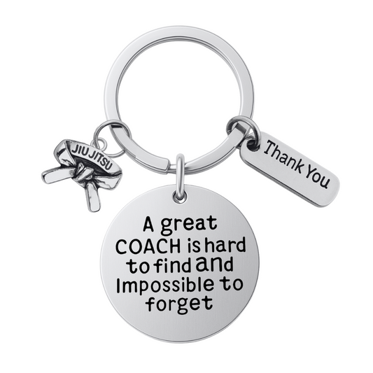 Jiu Jitsu Keychain - Great Coach is Hard to Find Coach Keychain