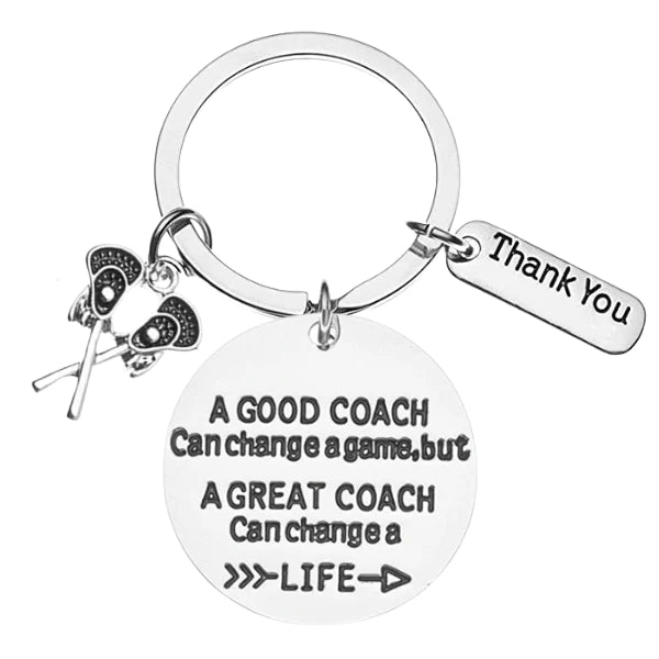 Lacrosse Coach Keychain with Different Charms