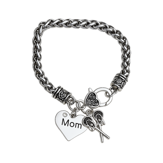 Lacrosse Mom Charm Bracelet - Pick Charm