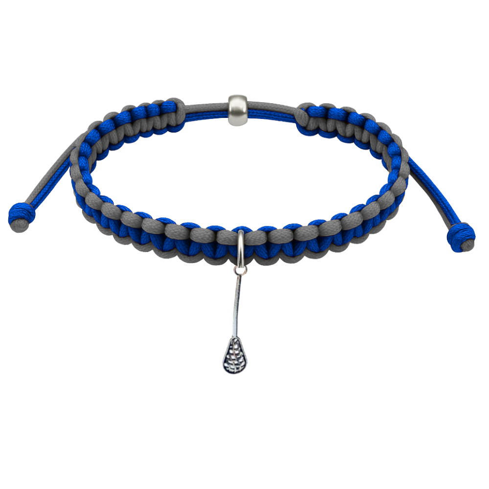 Lacrosse Charm Multi Color Adjustable Rope Bracelet