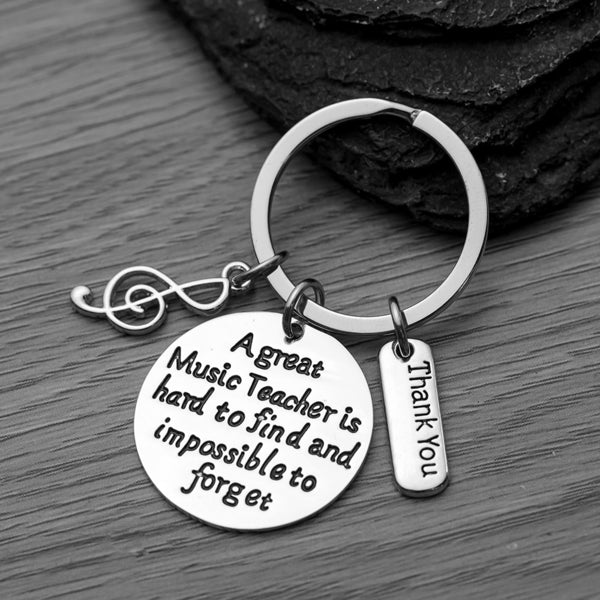 Music Great Teacher Is Hard to Find Keychain