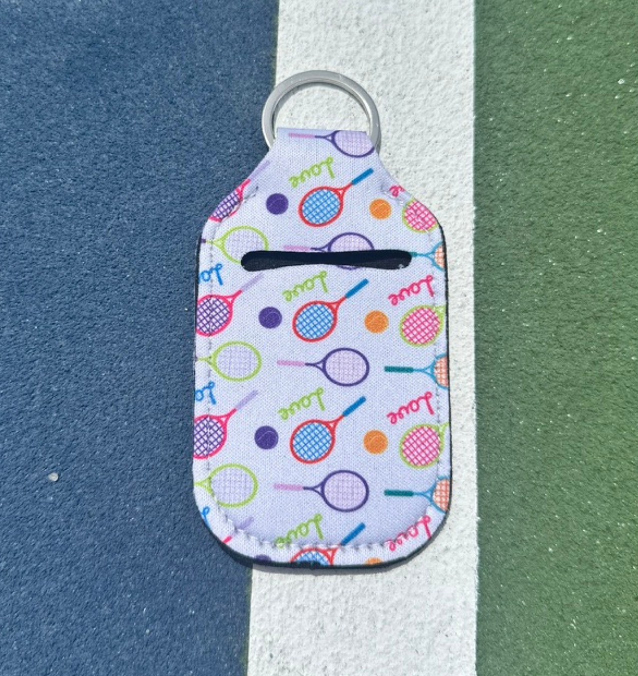 Tennis Hand Sanitizer Keychain