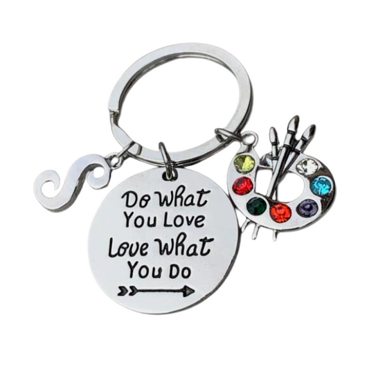Personalized Artist Paint Palette Keychain