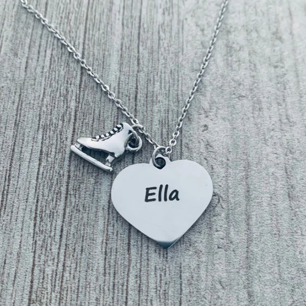 Personalized Engraved Skating Tag Necklace