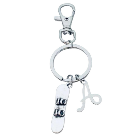 Personalized Snowboarder Keychain