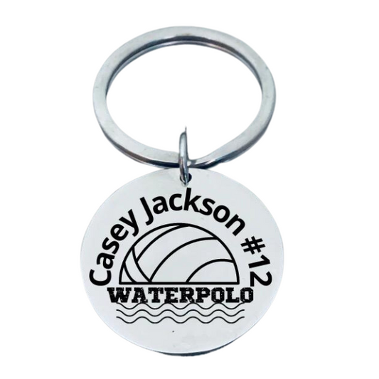 Personalized Waterpolo Keychain