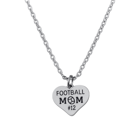 Personalized Engraved Football Mom Necklace
