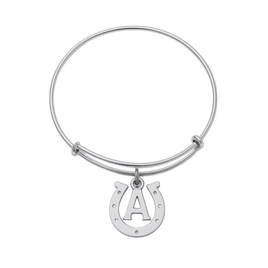 Personalized Horse Shoe Charm Bracelet