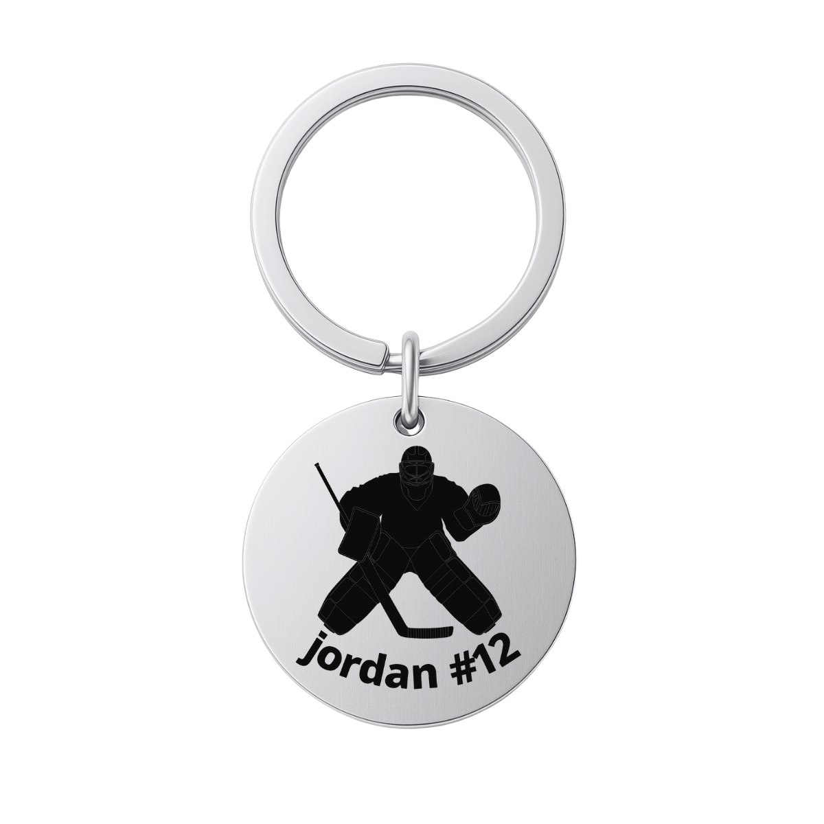 Personalized Ice Hockey Goalie Keychain