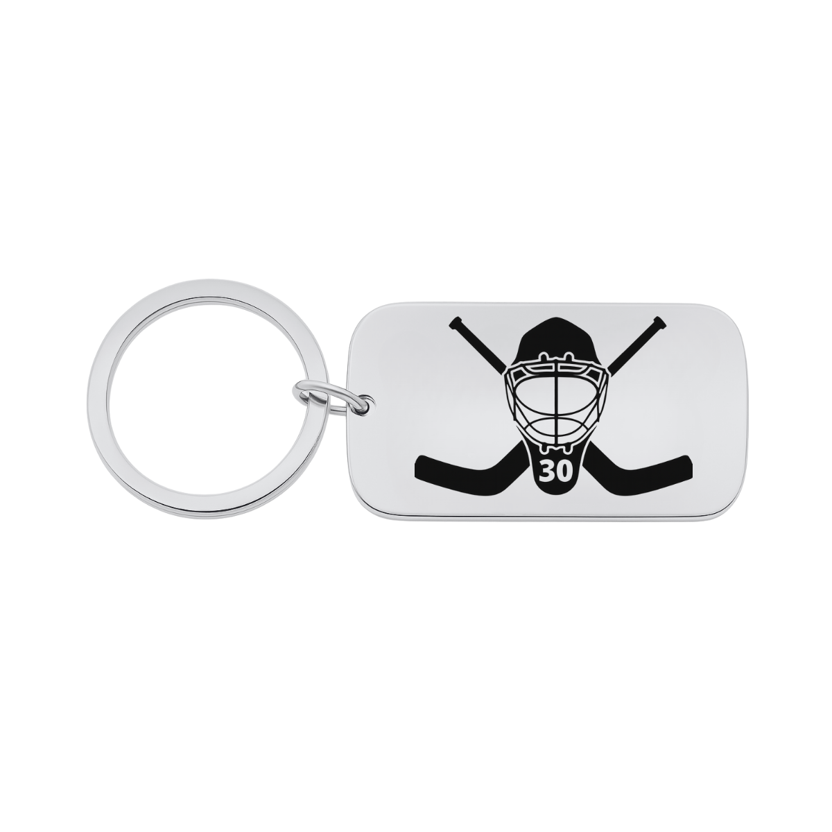 Personalized Ice Hockey Goalie Keychain