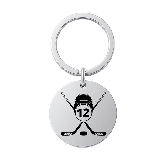 Personalized Ice Hockey Keychain