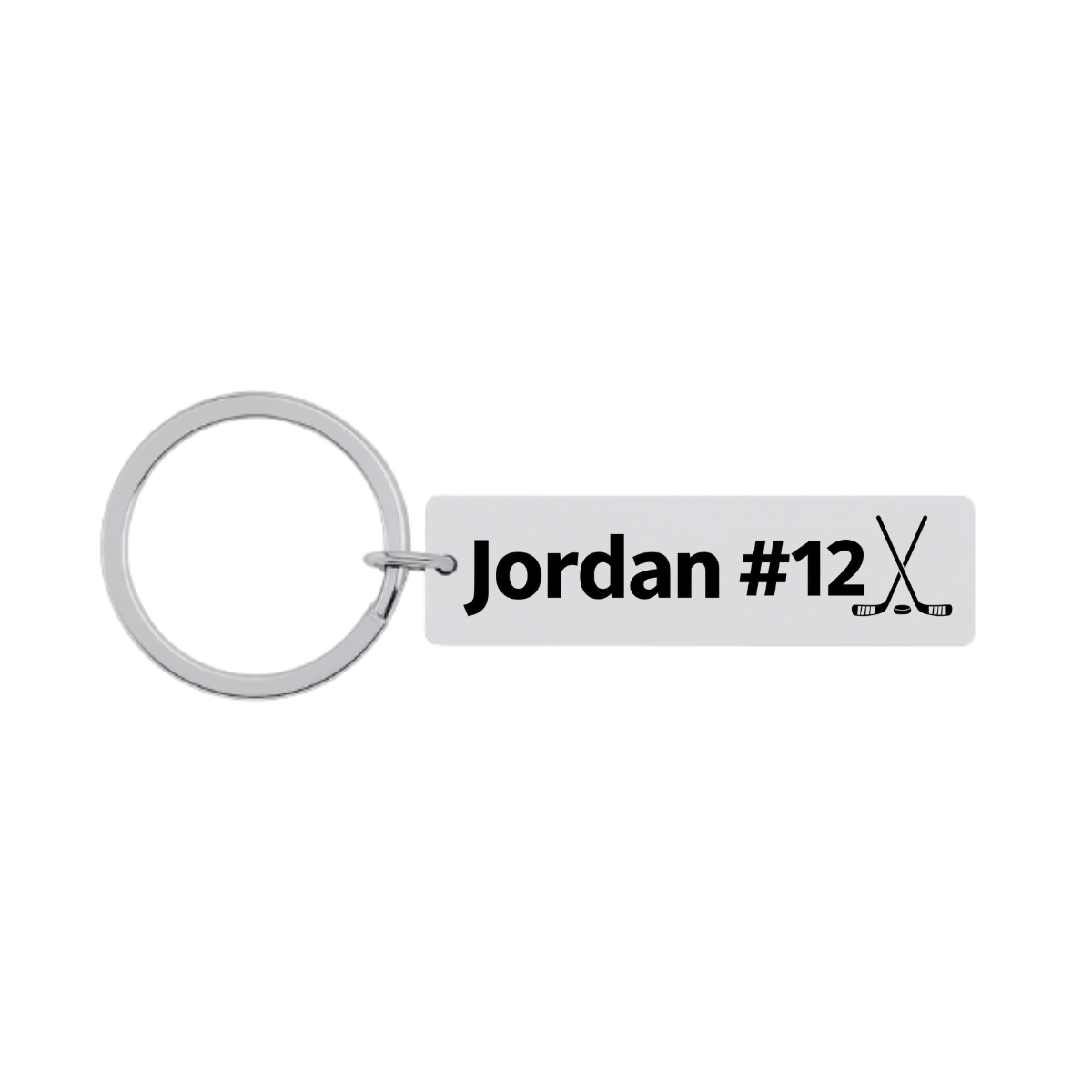 Personalized Ice Hockey Stick Keychain
