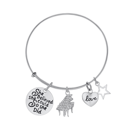 Piano Bracelet - She Believed She Could