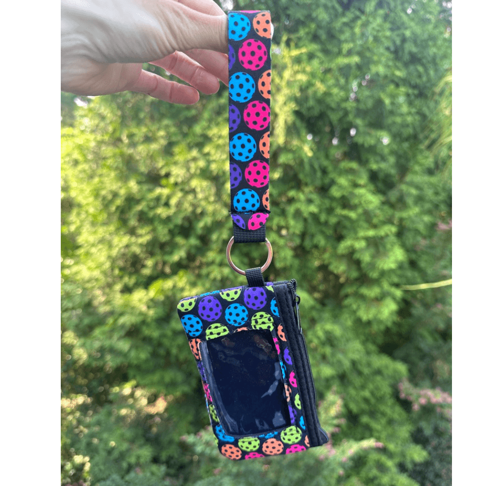 Pickleball Ball Credit Card Holder Zipper Wristlet