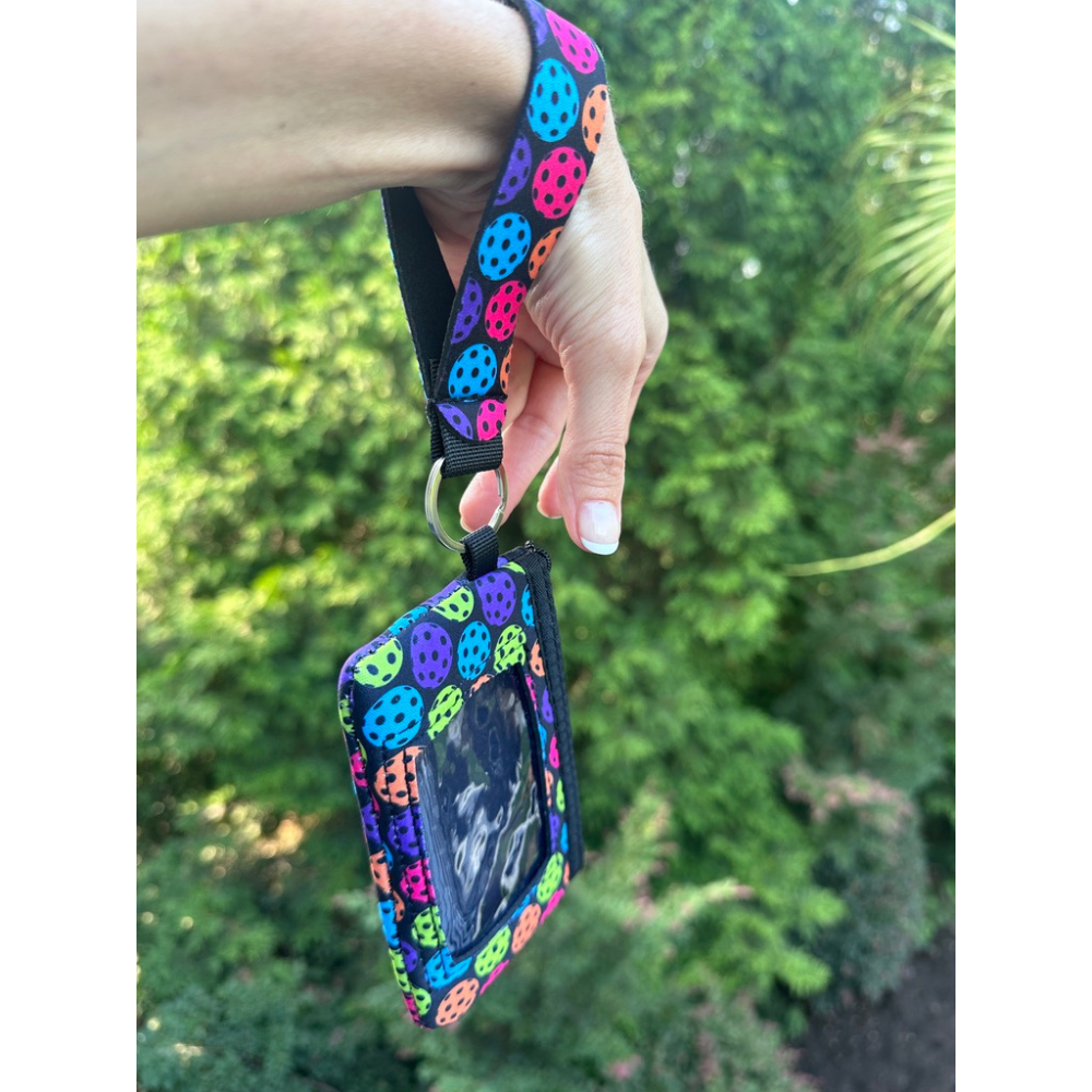 Pickleball Ball Credit Card Holder Zipper Wristlet