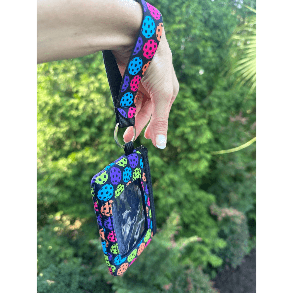 Pickleball Ball Credit Card Holder Zipper Wristlet