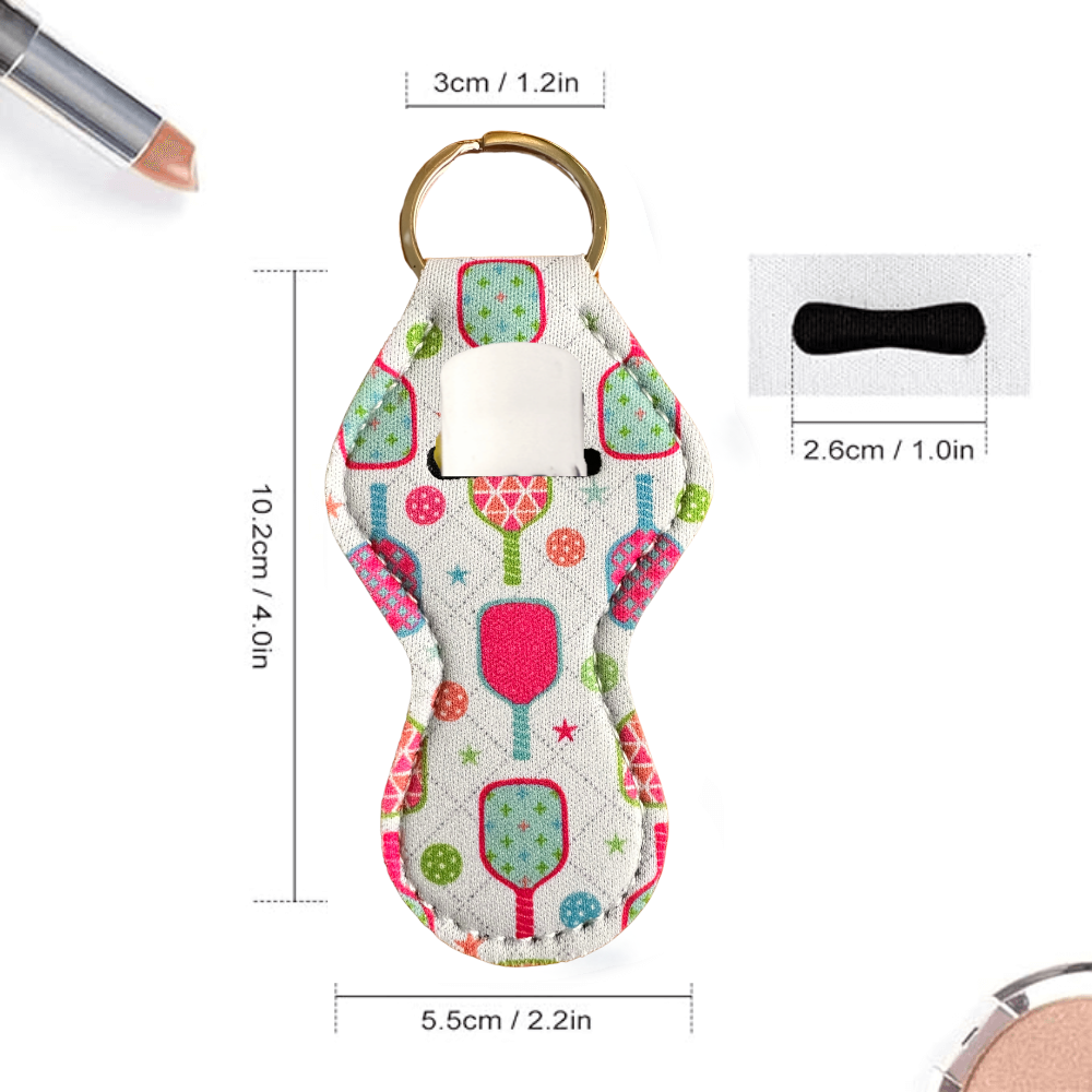 Pickleball Stars Chapstick Holder Keychain