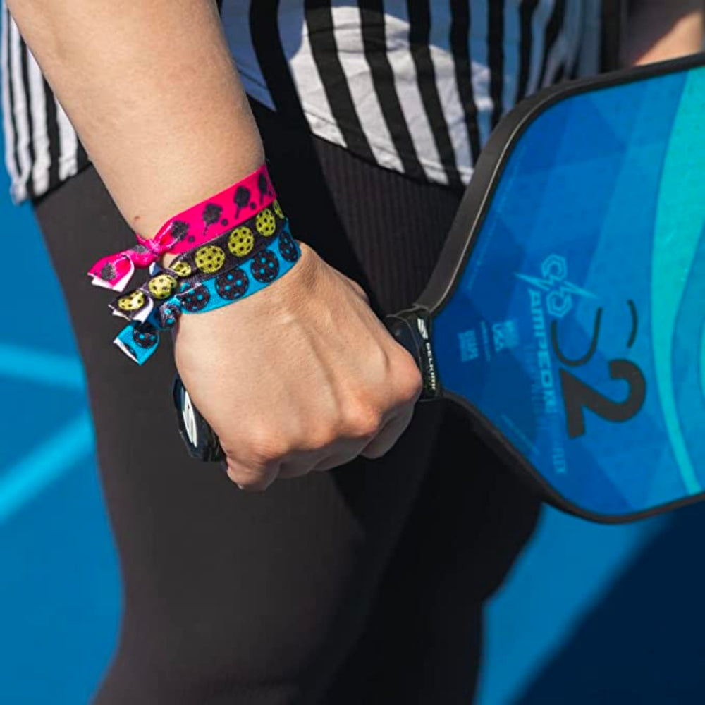 Pickleball Hair Ties on the Wrist