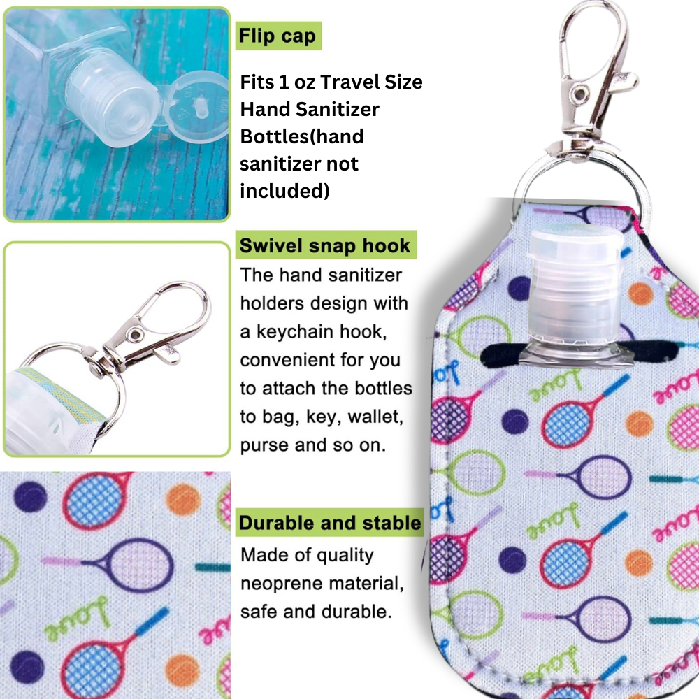 Tennis Hand Sanitizer Keychain