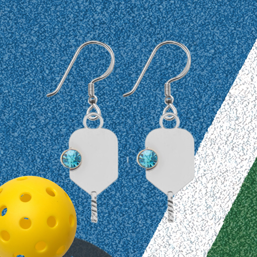 Pickleball Birthstone Earrings