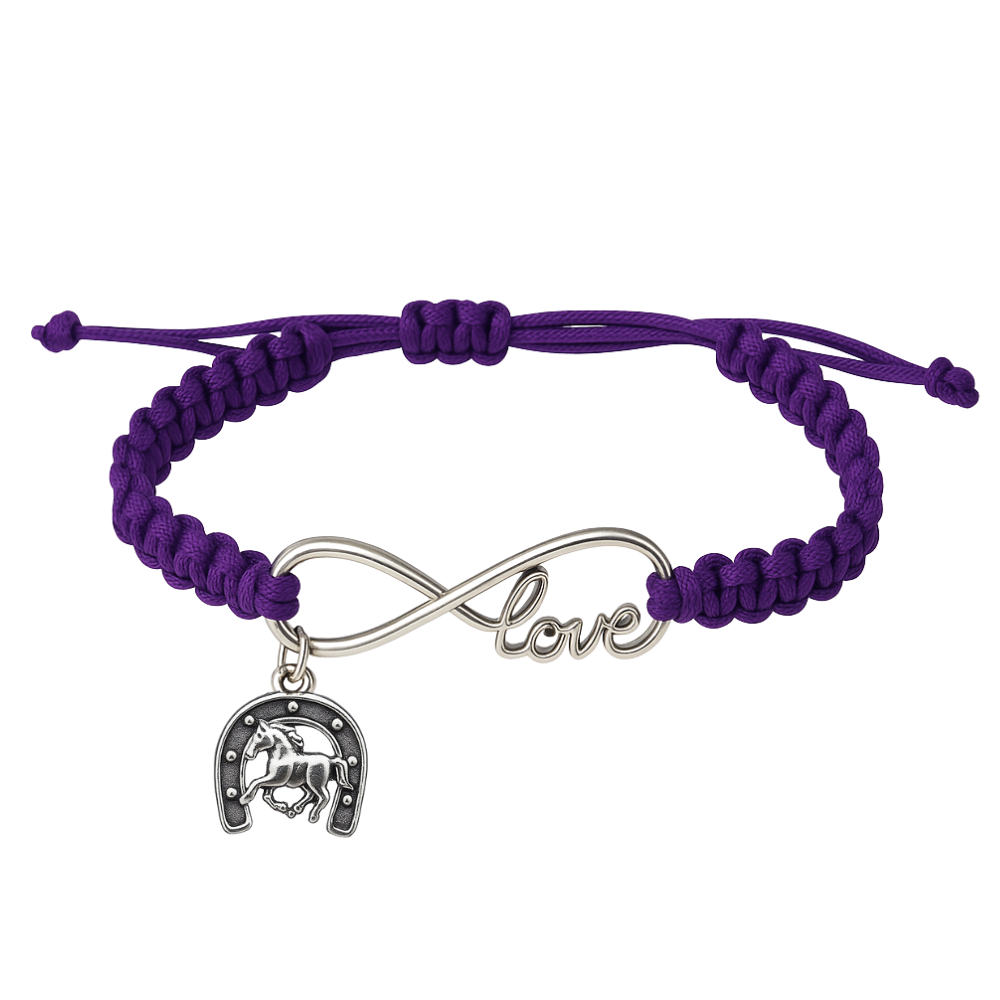 Horse Infinity Rope Bracelet - Pick Charm