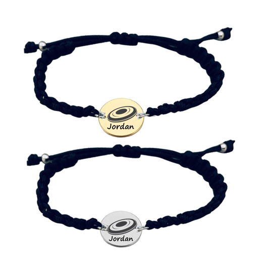 Personalized Ultimate Frisbee Adjustable Rope Bracelet