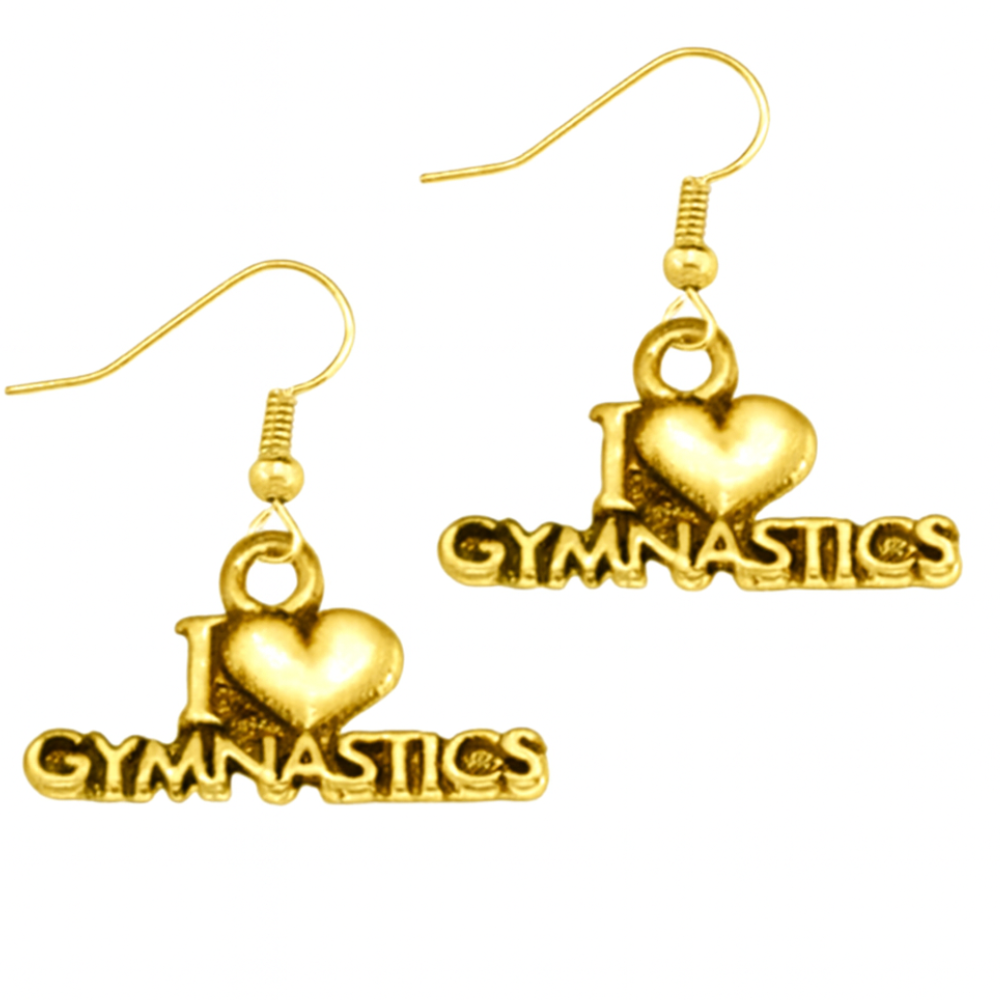 Gymnastics Earrings -I Love Gymnastics