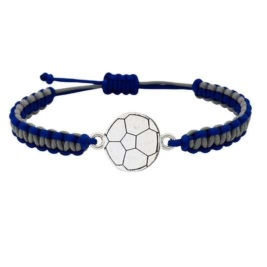 Silver Soccer Rope Bracelet - Pick Color