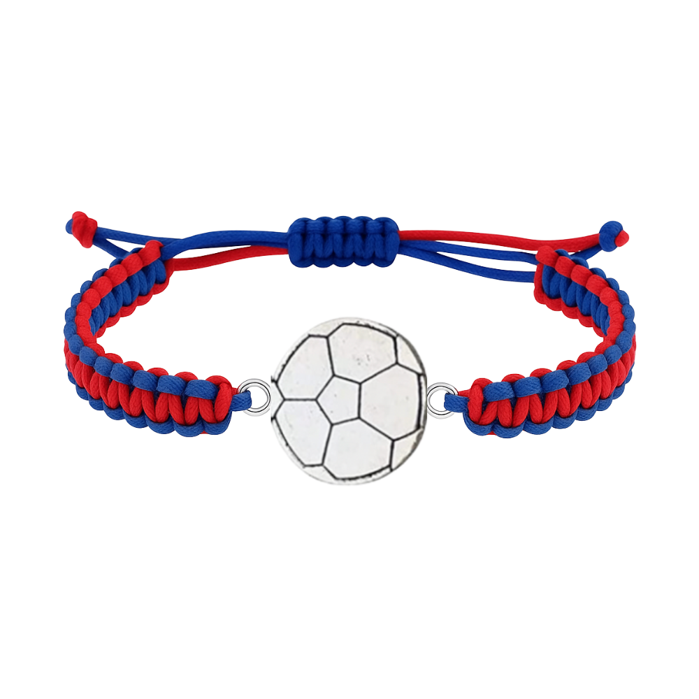 Silver Soccer Rope Bracelet - Pick Color
