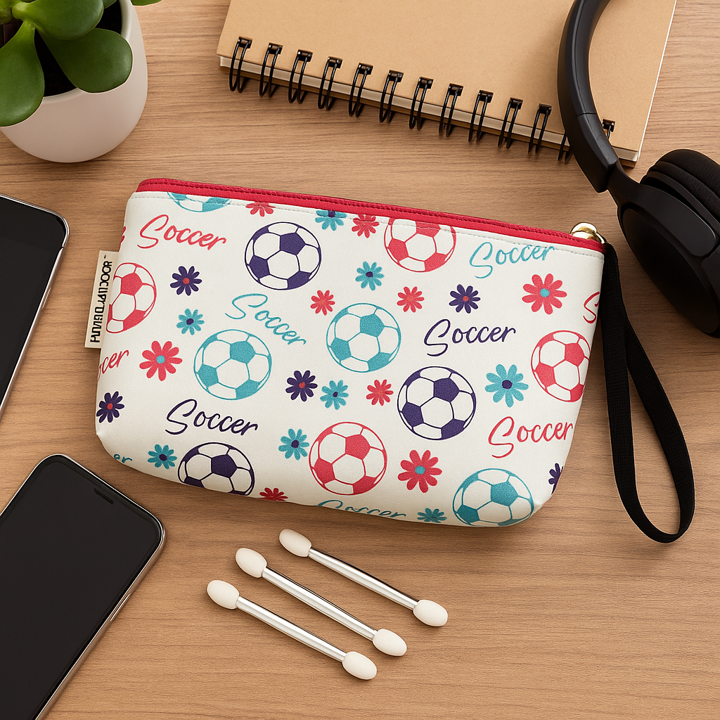 Soccer Wristlet Pouch Purse
