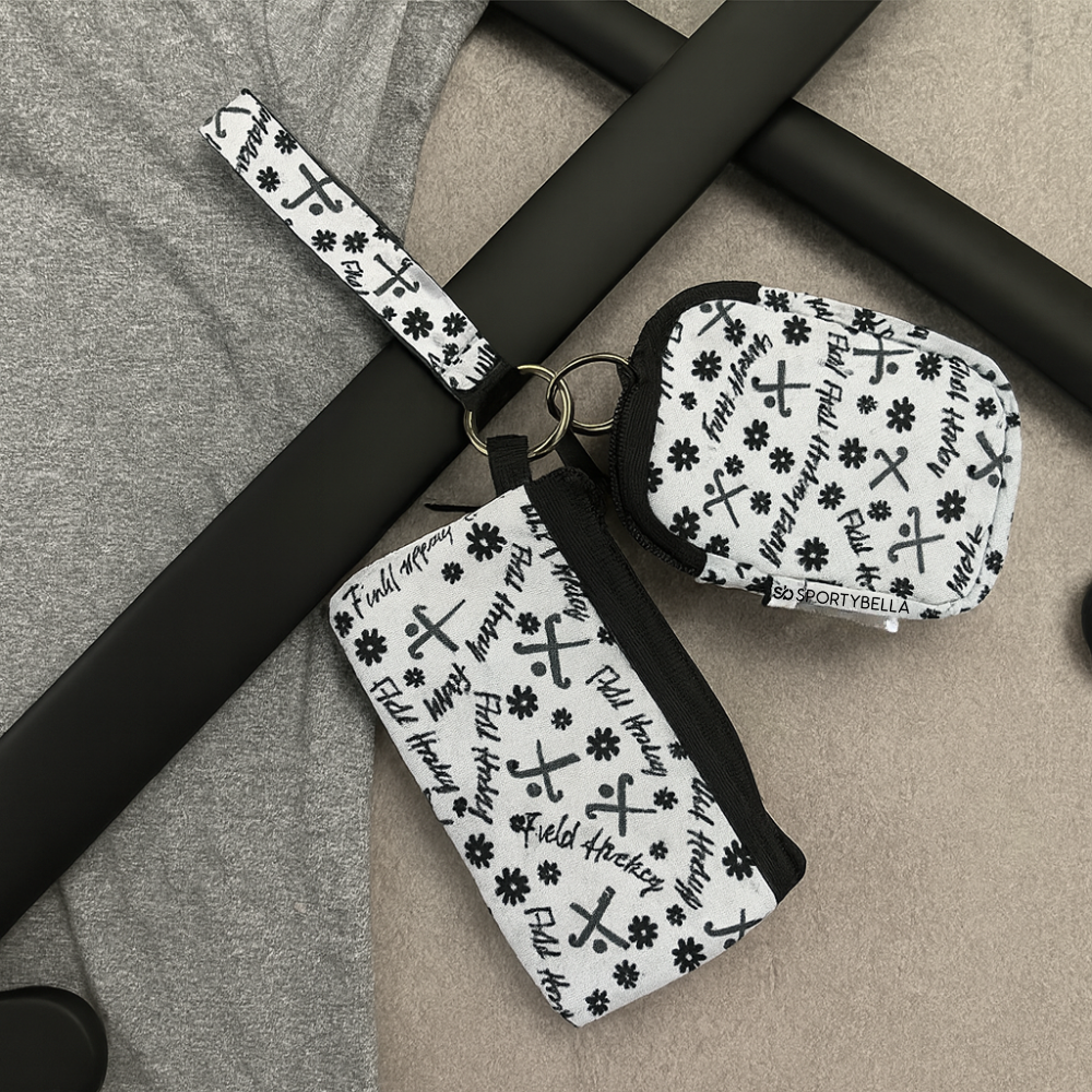 Field Hockey Dual Pouch Wristlet Wallet