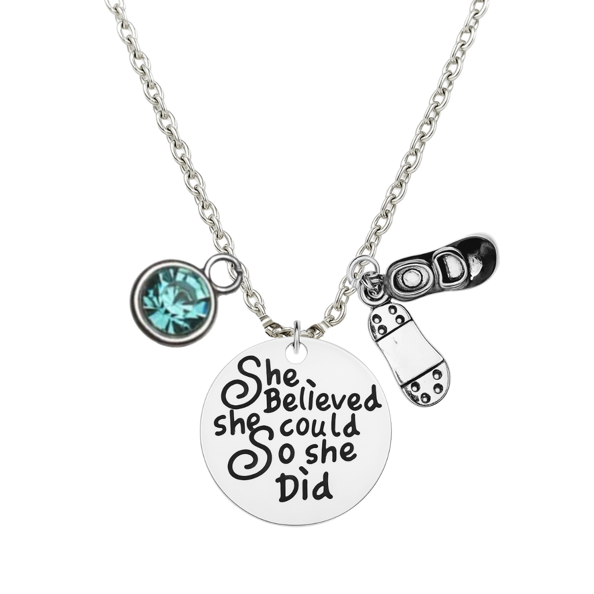 Tap Dance Birthstone Necklace - Choose the Charm
