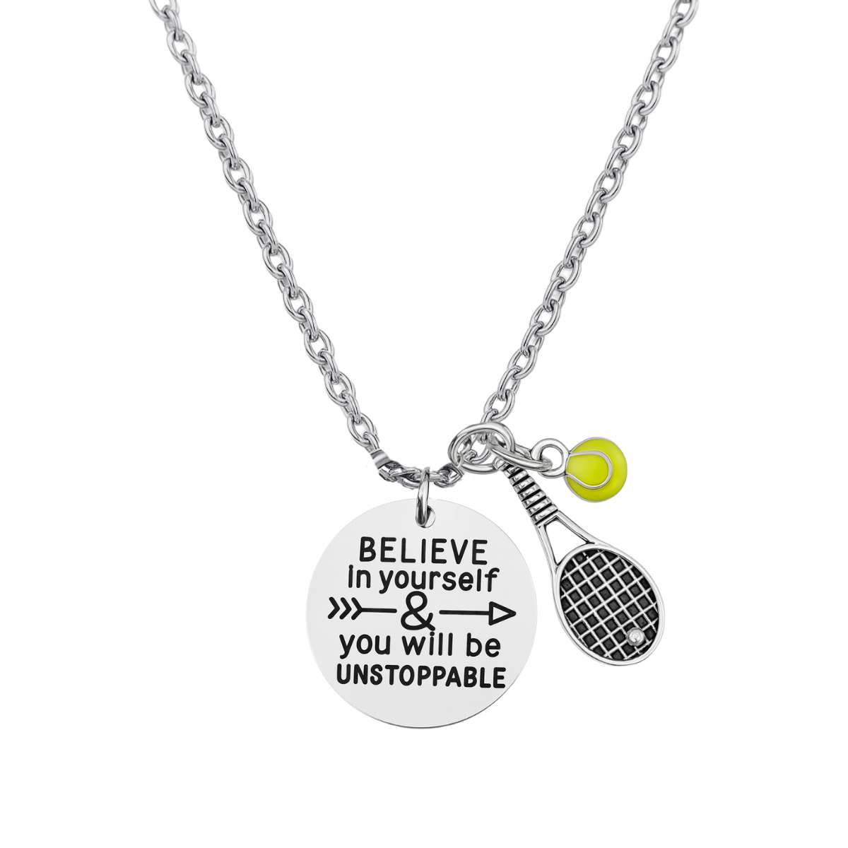 Tennis Necklace- Believe In Yourself and You Will Be Unstoppable