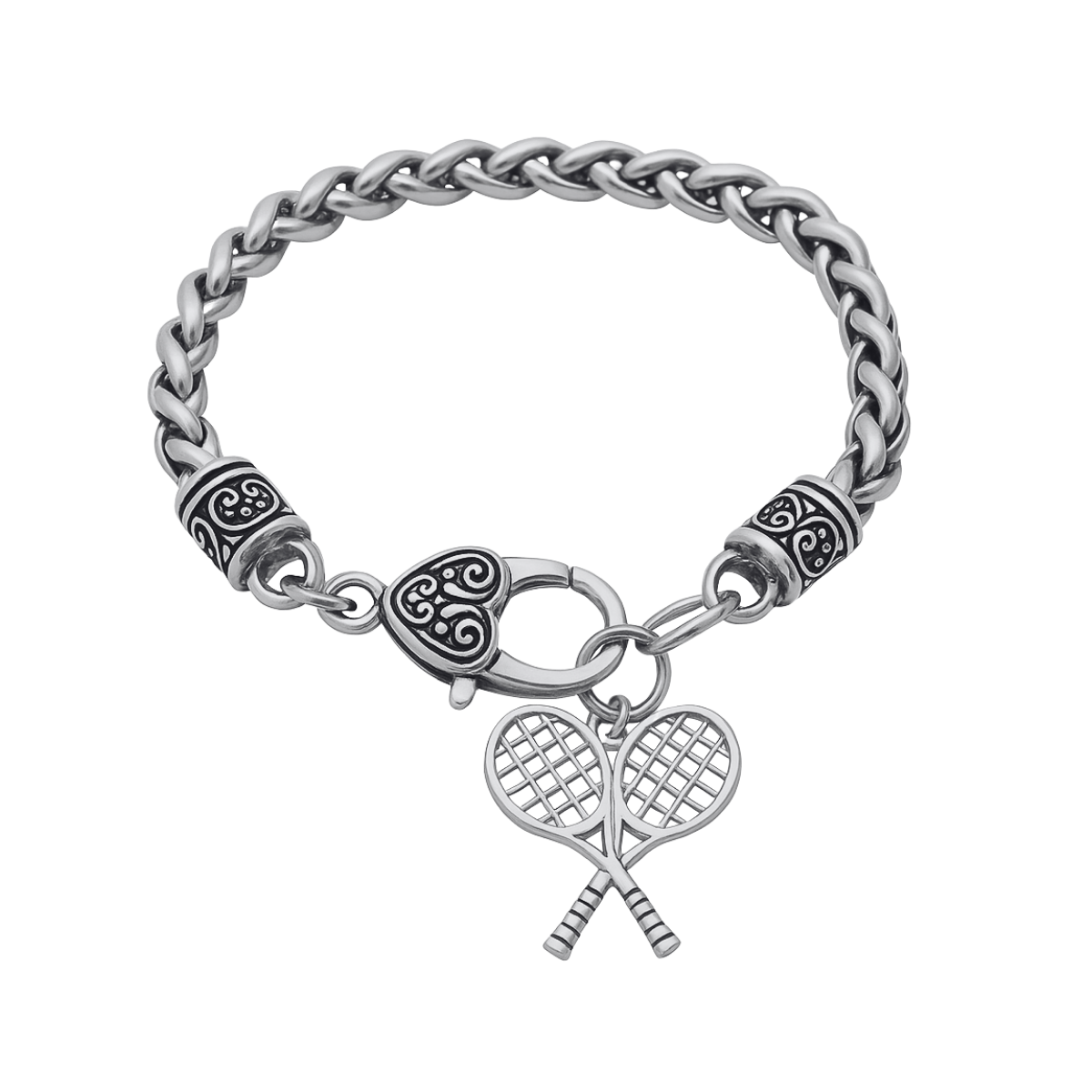 Tennis Racket Charm Bracelet