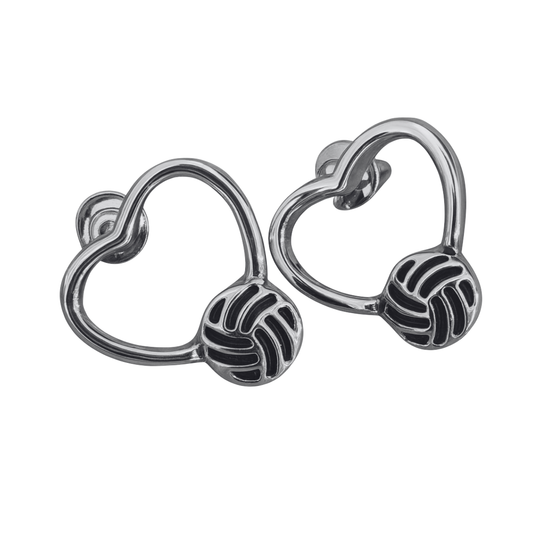 Volleyball Heart Stud Earrings