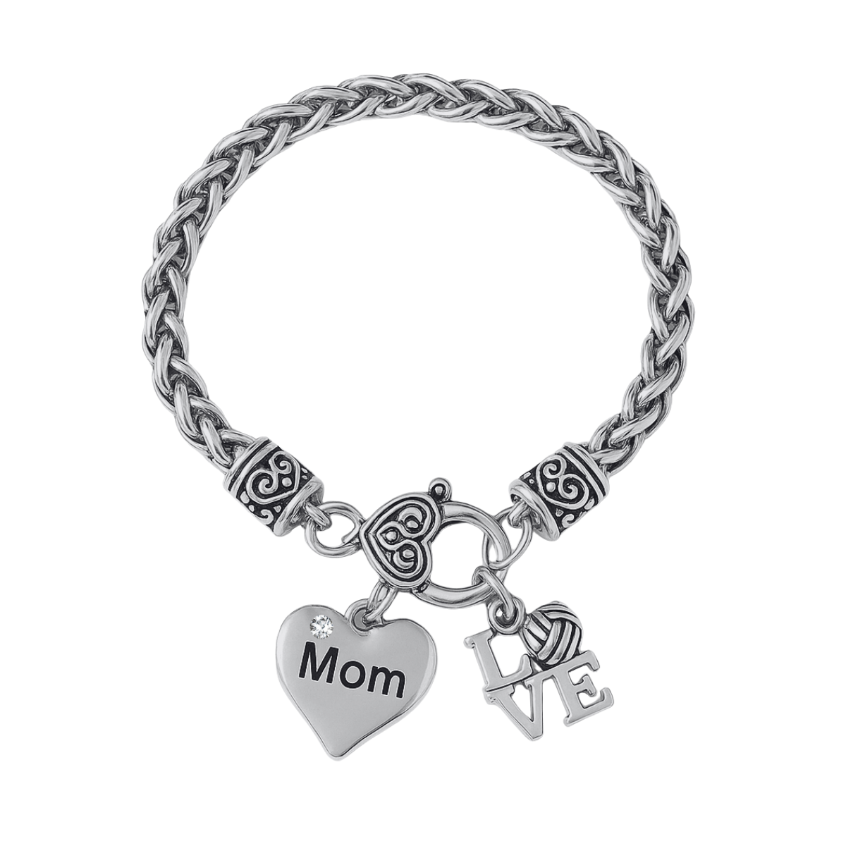 Volleyball Mom Charm Bracelet - Main Image