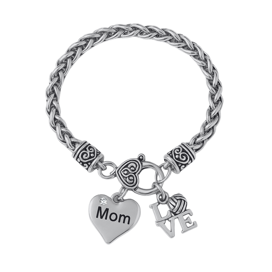 Volleyball Mom Charm Bracelet