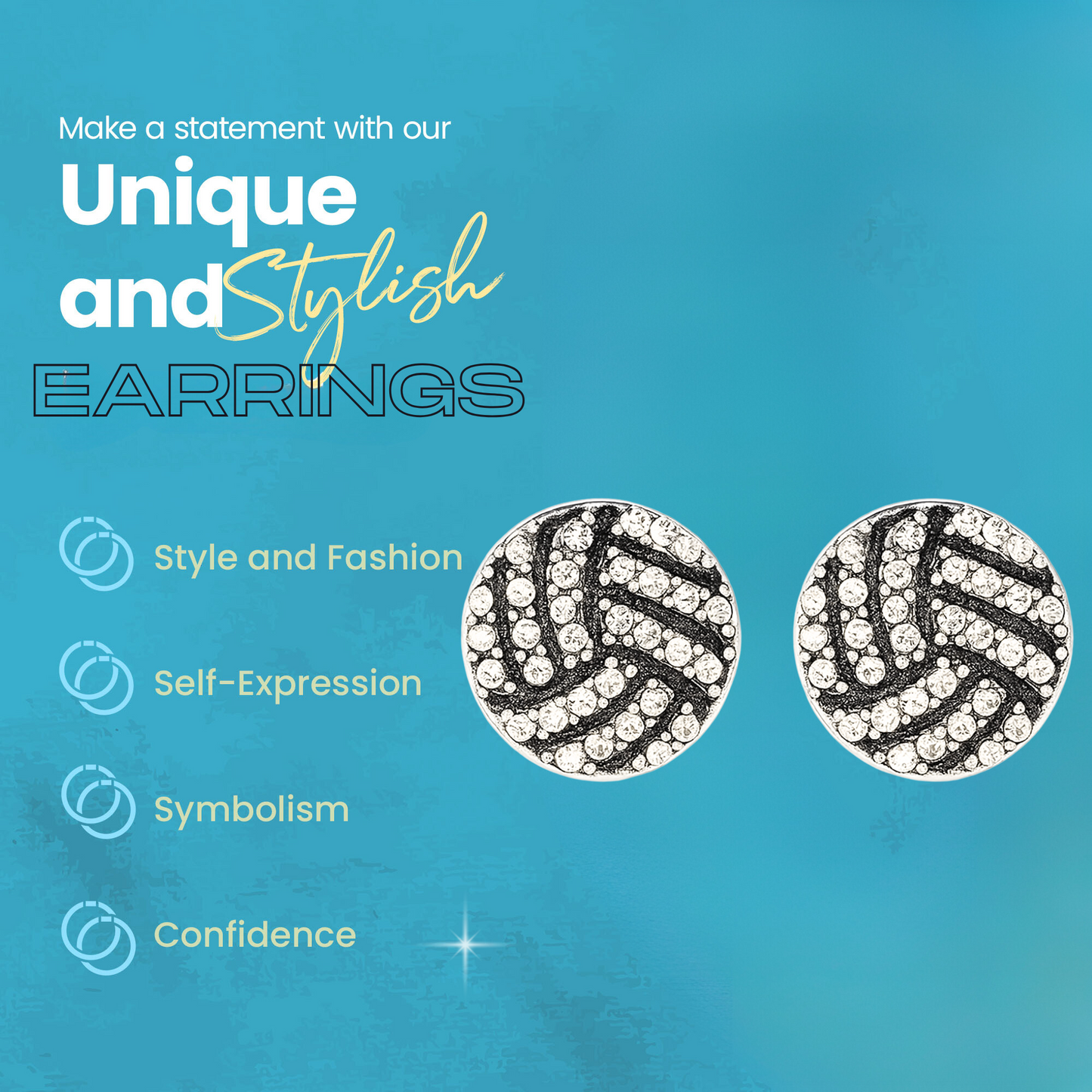 Gift-ready volleyball earrings in black drawstring pouch, great for birthdays, holidays, and team gifts