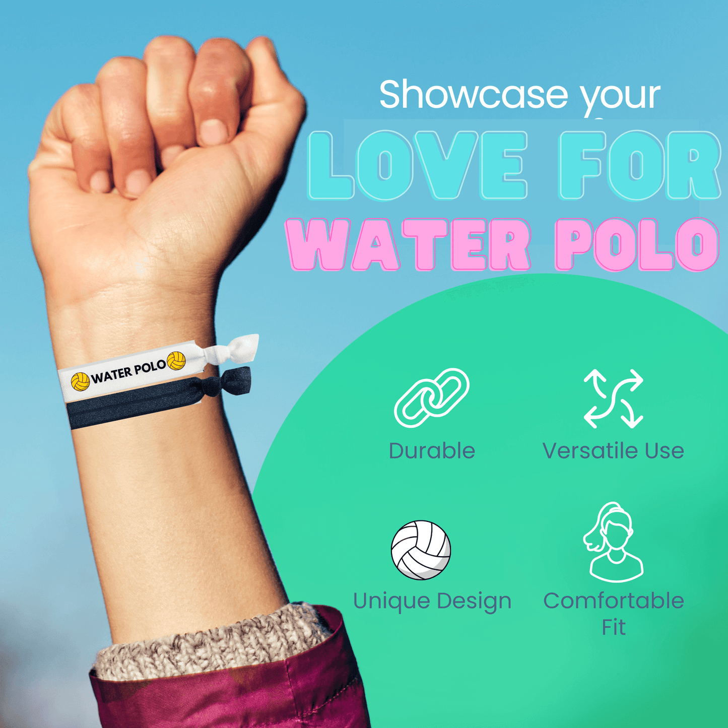 Water Polo Hair Ties