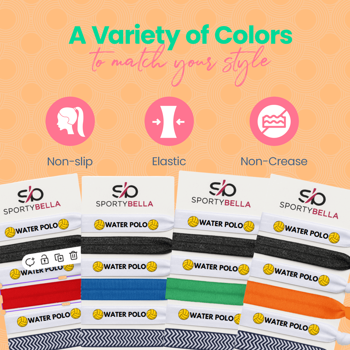 Water Polo Hair Ties