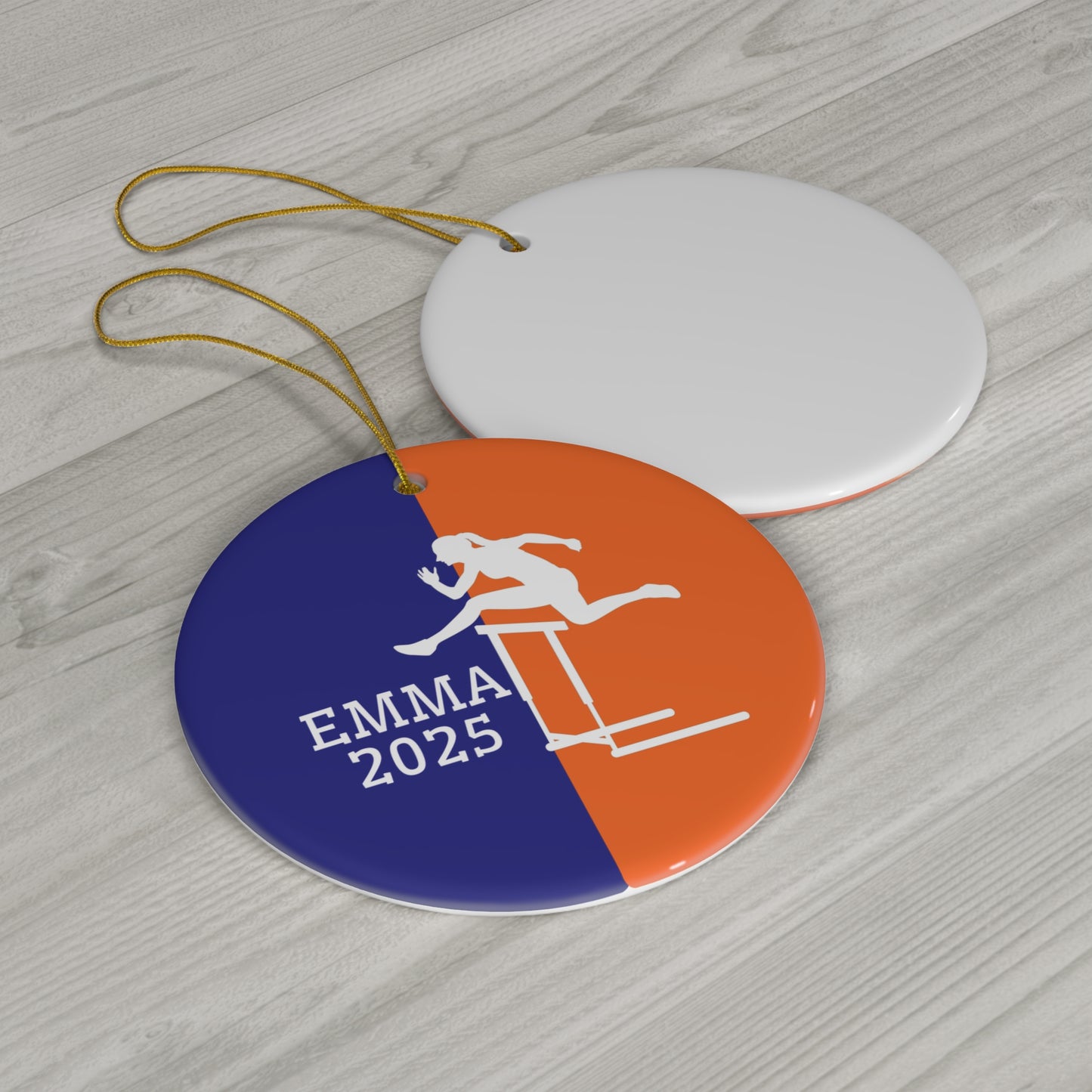 Pole Vault Ornament, 2025 Personalized Track & Field Christmas Ornament, Ceramic Tree Ornament for Track and Field Players