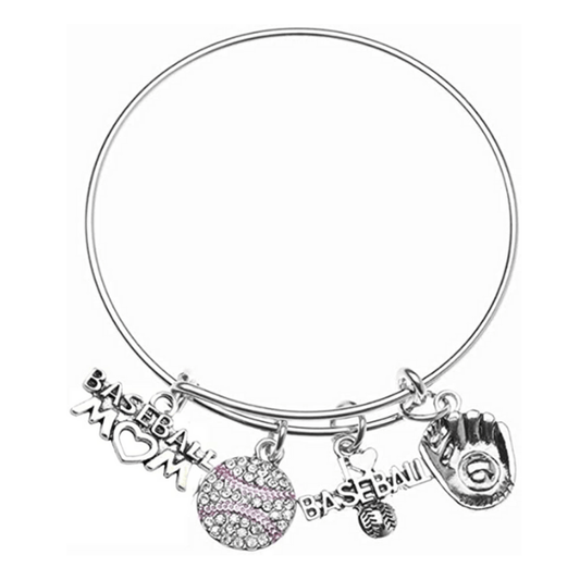 Baseball Mom Bangle Bracelet
