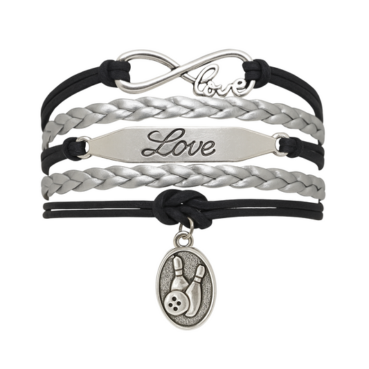 Bowling Infinity Love Charm Bracelet