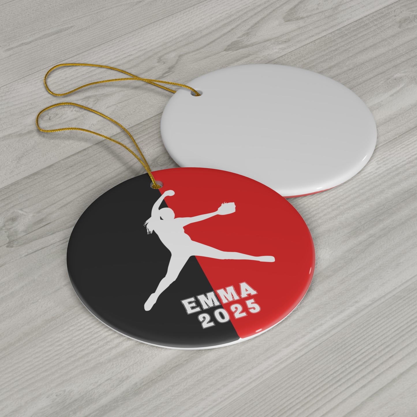 Personalized Softball Pitcher Christmas Ornament