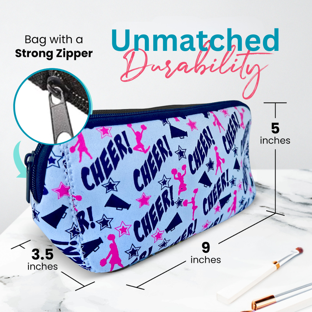 Cheerleading Cosmetic Bag & Scrunchie Gift Bundle