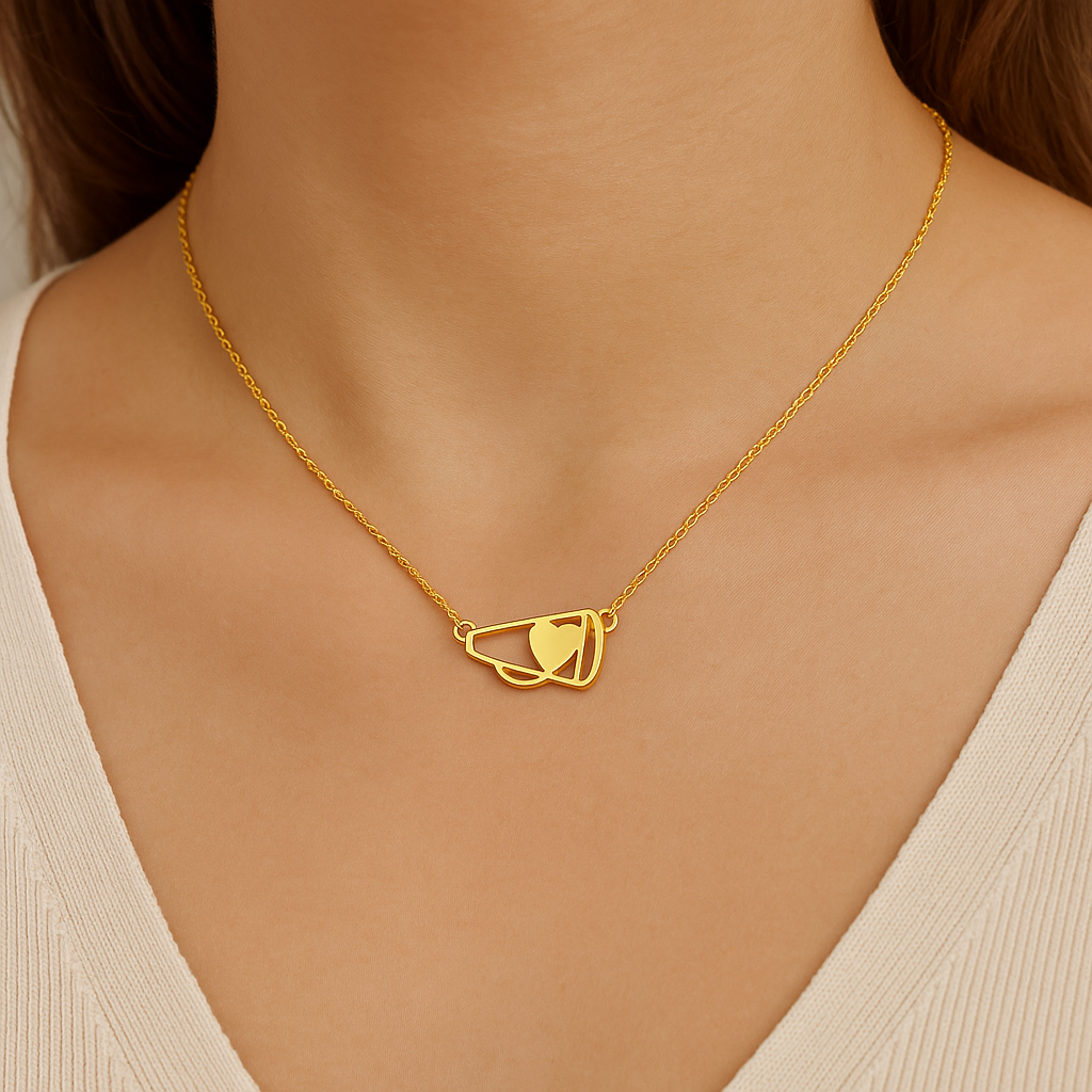 Cheer Heart Megaphone Necklace - Pick Color